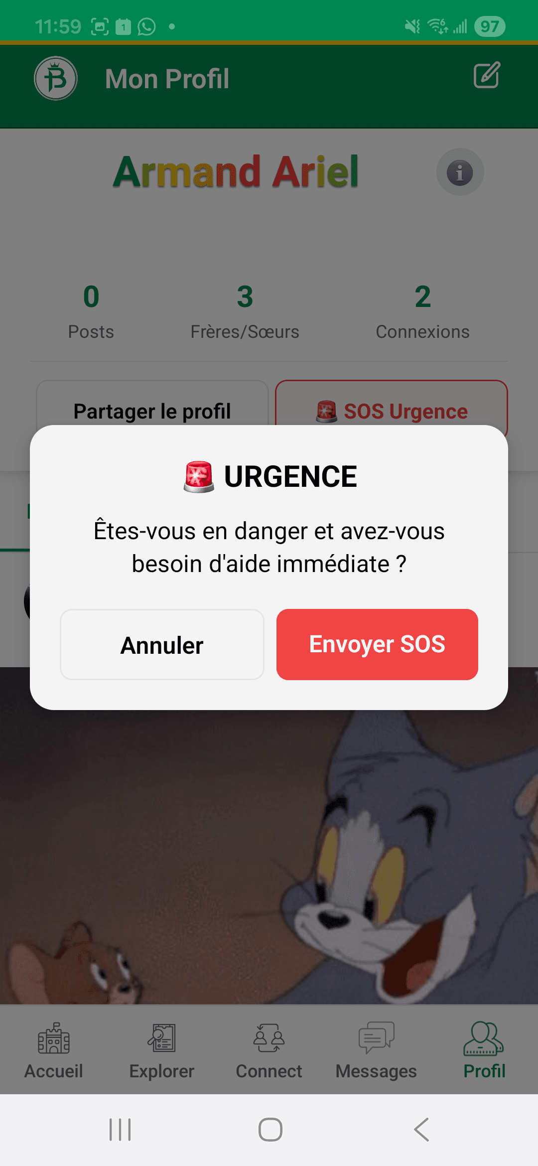 Alerte SOS aux proches